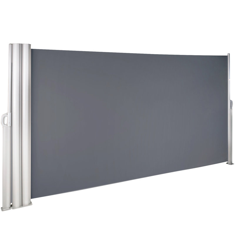 VEVOR 236'' W x 71'' D Metal Cover Retractable Side Awning, Gray