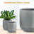 Kute Nest Indoor/Outdoor Small Ribbed Radius Fiberstone Planter-114407551-114407549