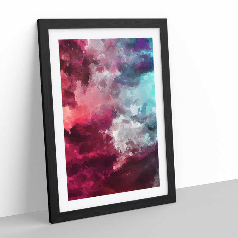 XV1022-3998X Sounds In Soul Abstract - Single Picture Frame Painting, Black, 64cm H x 46cm W x 2cm D