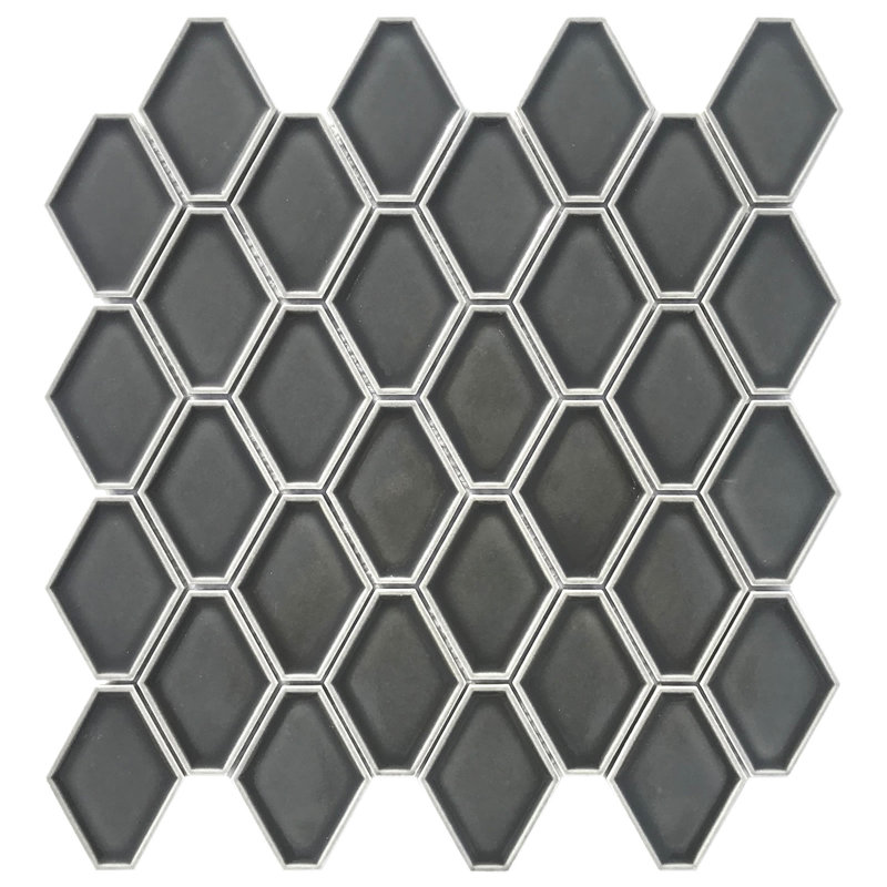 2" x 6" Porcelain Grid Mosaic Pattern Tile, Dusk
