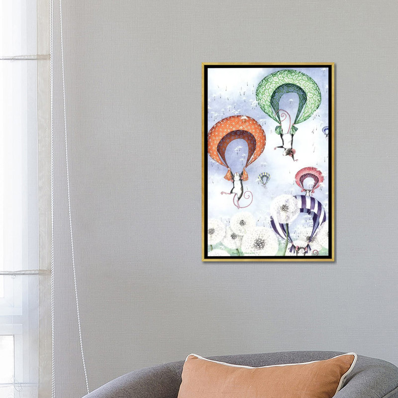 « Furling » par Maggie Vandewalle-reproduction d’art, Toile encadrée d'or, H 26 po x l 18 po x 1,5 po, Pas de tapis
