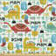 Slater Mom Dinos Palms and Eggs Fabric