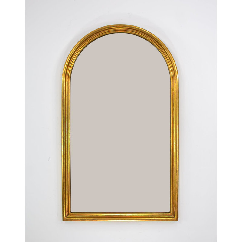 Ayla Flat Wall Mirror, Gold Leaf