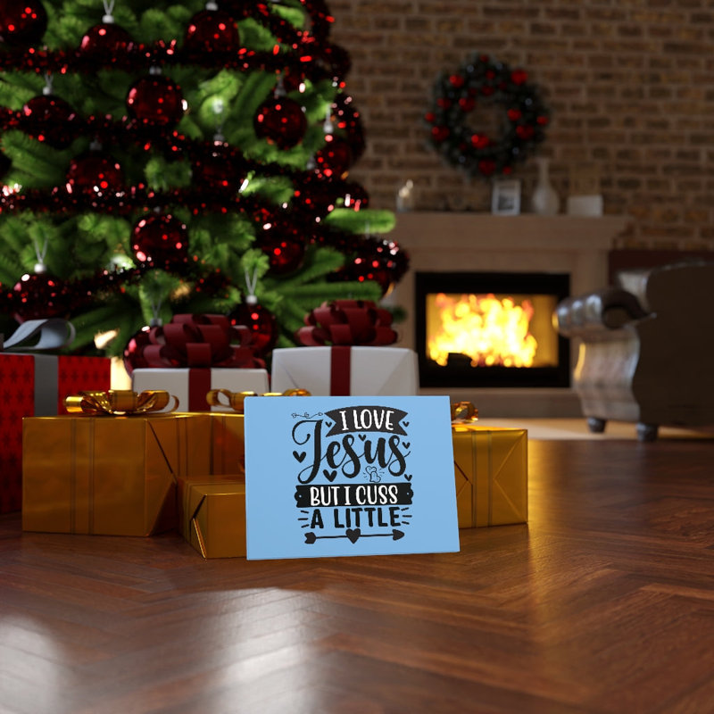 I Love Jesus Arrow Heart - Wrapped Canvas Print, 61cm H x 76cm W