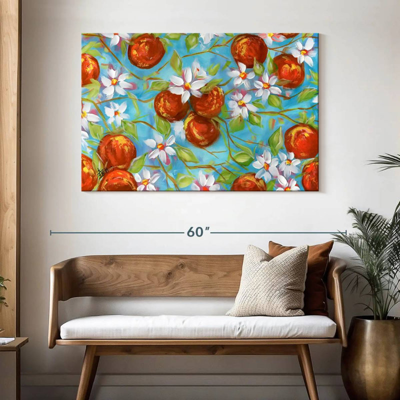 Yarlin Orange Blossoms, 32" H x 48" W