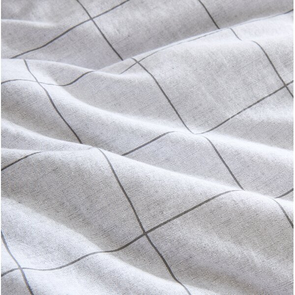 Kenneth Cole Holden Grid Gray Standard Cotton Reversible 3 Piece Duvet ...
