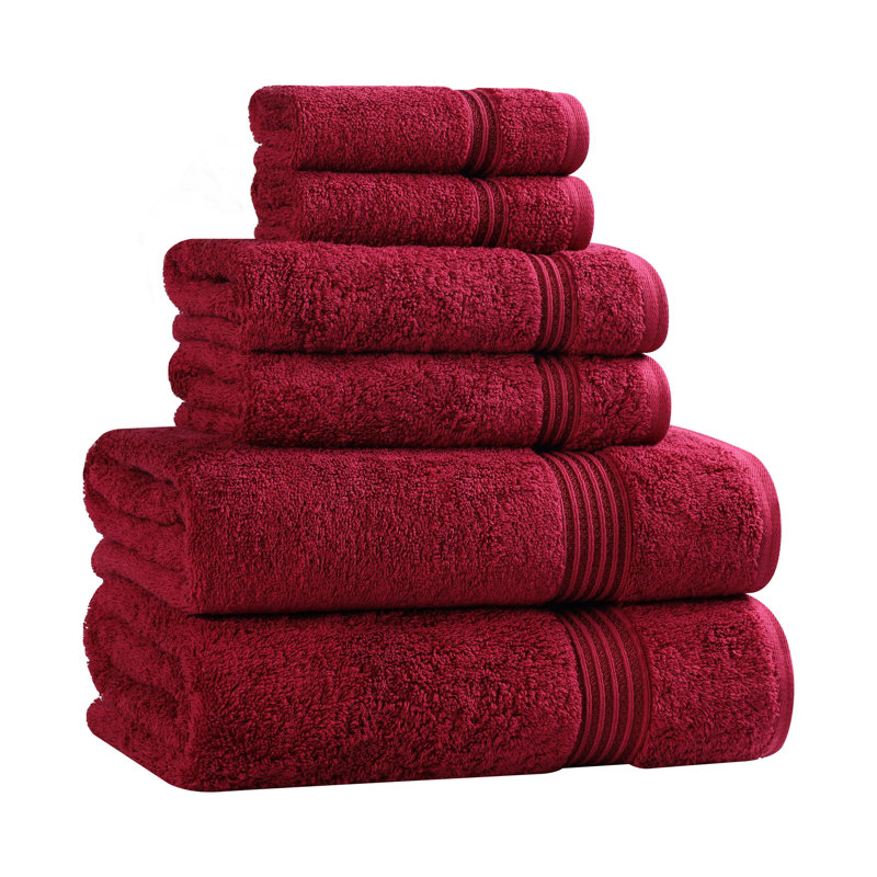 Ensemble de serviettes de bain 6 pièces Oleg Heritage, Bourgogne
