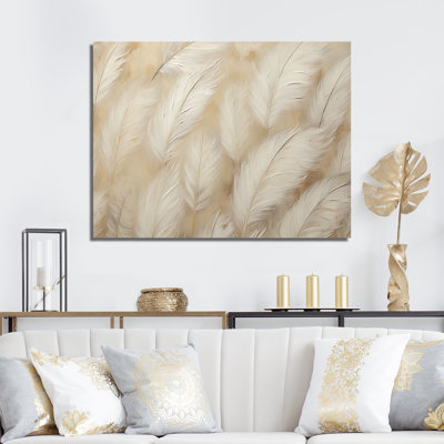 Plumes de plumes III sur toile