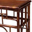 Console Bali & Pari Sebalio en rotin naturel avec tablette ouverte