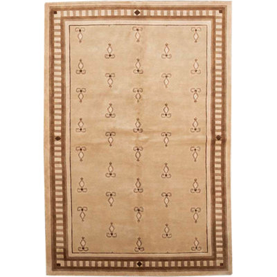 Hand-Knotted Wool IVORY / BEIGE Area Rug