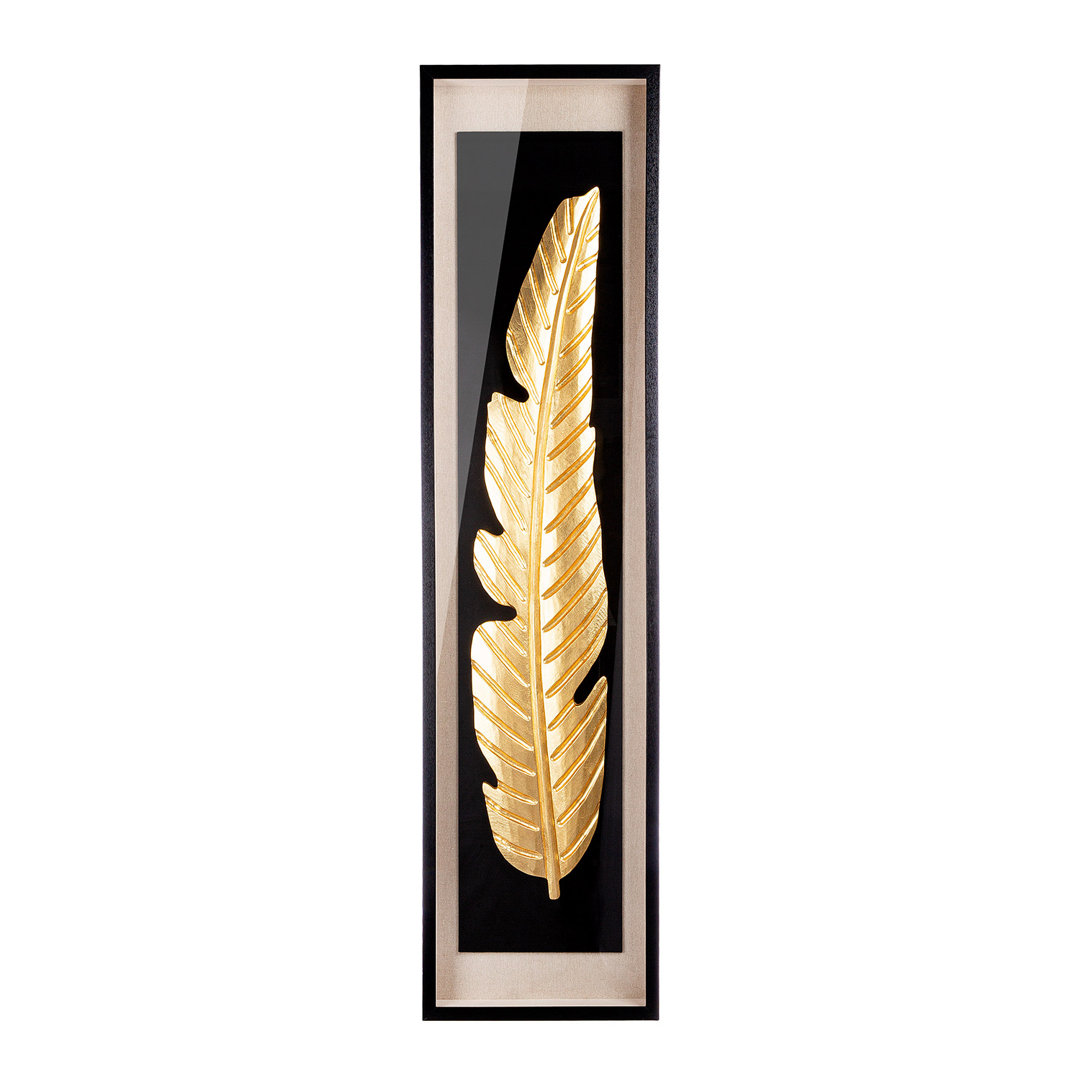 Wandobjekt Golden Feather goldfarben H. 160 cm