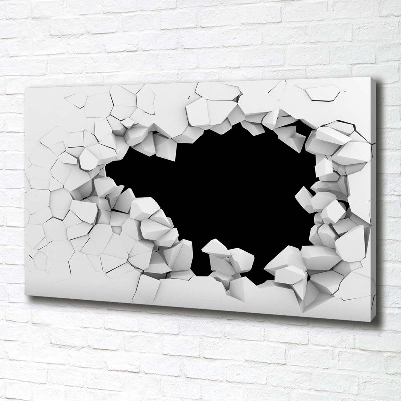 A Hole In The Wall - No Frame Print on Canvas