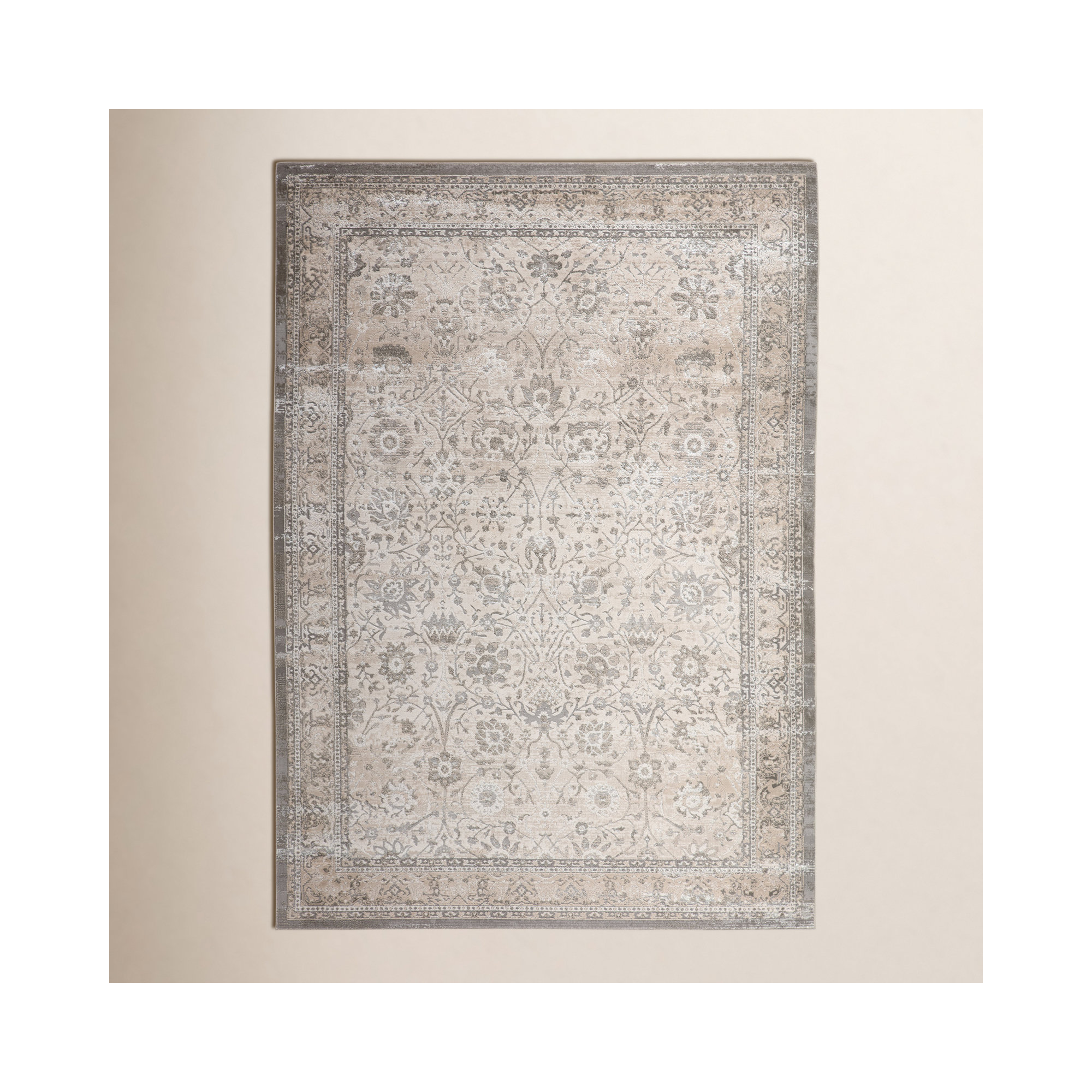 Lynnette Gray/Beige Rug, Rectangle 7'10" x 10'6"