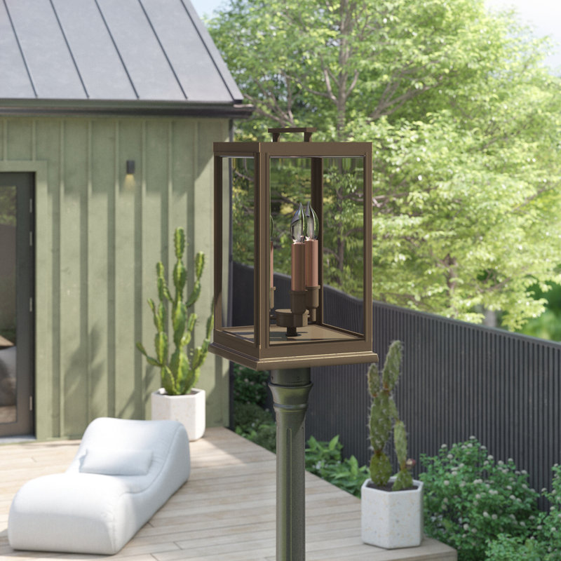 Sutcliffe Oil-Rubbed Bronze 3-Light 18" Hardwired Pier Mount Light