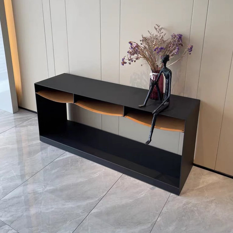 Console moderne en acier au carbone de style nordique, H 23,62 po x l 55,12 po x P 15,75 po