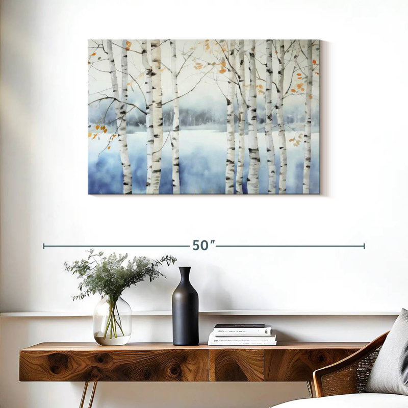 Alvord Blue Birch Wood II, 24" H x 36" W