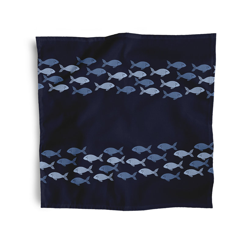 Ensemble de serviettes 4 pièces Eastbourne, L 18 po x L 18 po, Bleu marine