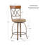 Tabouret de comptoir pivotant rembourré 25 po Jefferson-64273548-69331267