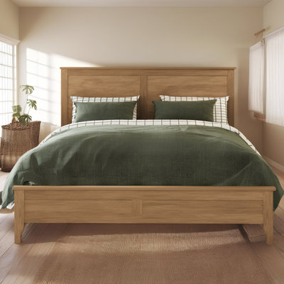 Seadrift Solid Wood Platform Bed - 650lb Capacity, Adjustable Base Ready, No Box Spring, Coastal Finish