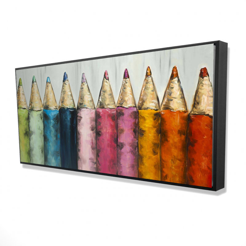 Colouring Pencils Print On Canvas