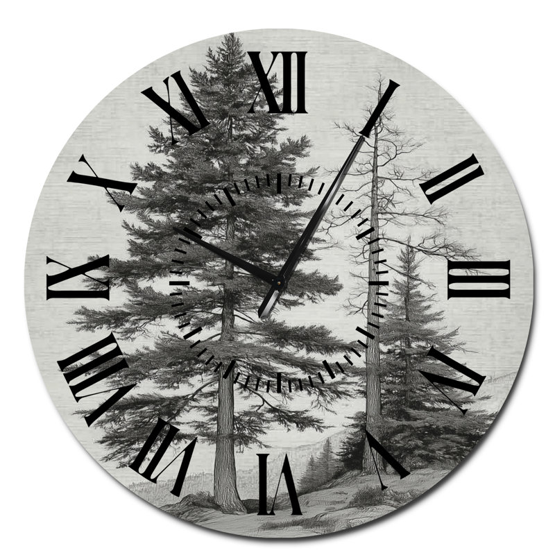 Horloge murale vintage en métal sur une montagne, Surdimensionné