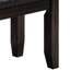 Banc compact avec coussin en mousse noire pour économiser du bois et du cuir en toute stabilité