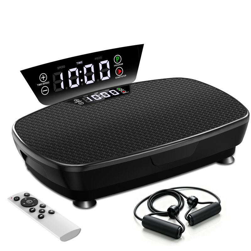 Vibration Plate Exercise Machine for Whole Body, Vibrate Plate 400 Lbs Capacity with Resistance Band, Bluetooth Speaker
