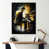 Toile avec cadre flottant noir