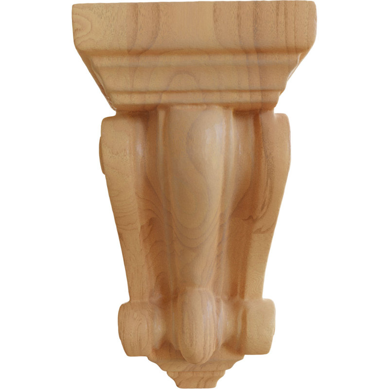 Corbeau en bois Devon Traditional, (paquet de 4), Chêne rouge, H 9,5 po x l 5,25 po x P 5,25 po