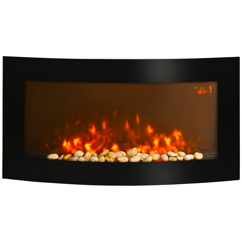 Childers Belfry Heating 89.2 cm W Black Electric Fireplace