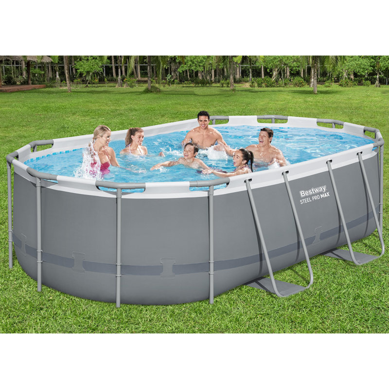 Ensemble de piscine hors-terre ovale Bestway Steel Pro MAX - 14 pi x 8 pi 2 po x 39 po, L 14 pi x l 8 pi 2 po x L 39 po