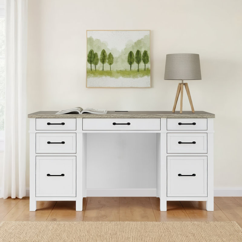 Gabby Executive Desk with Power Outlet