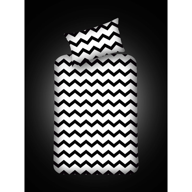 Ensemble de draps en coton à chevron 120 fils Jadiss, 39 po x 79 po - une taie d'oreiller