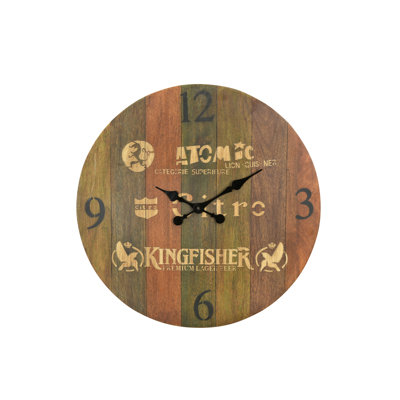 Jaydynn Solid Wood Wall Clock