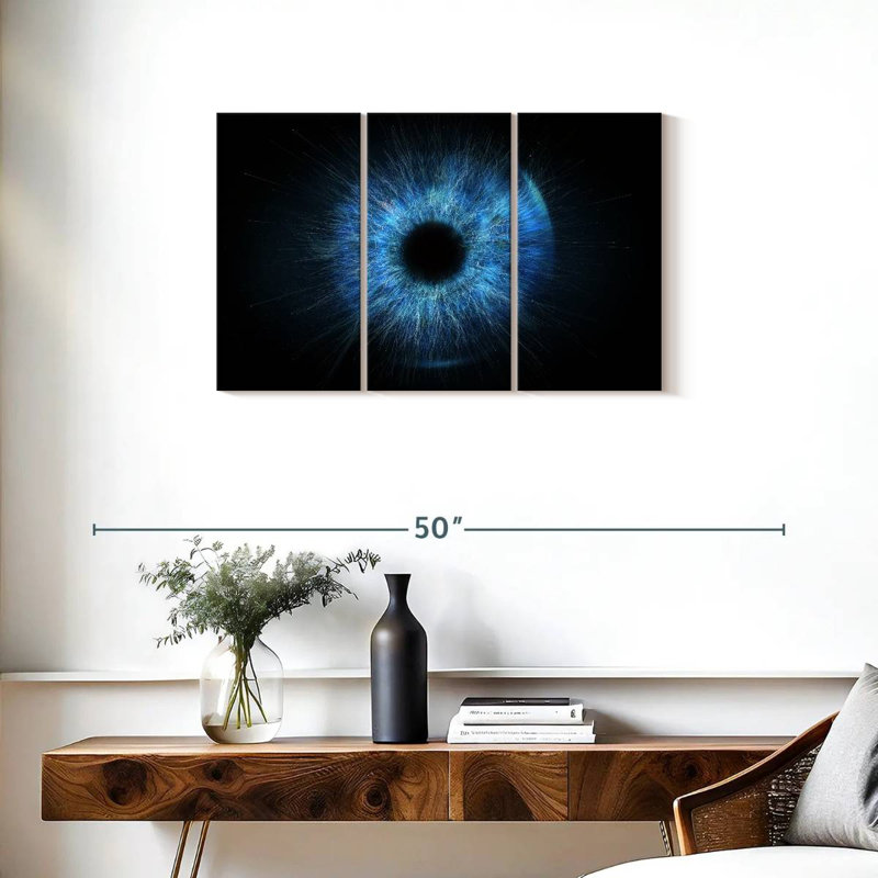 Avery Abstract Blue Eye, 20" H x 33" W