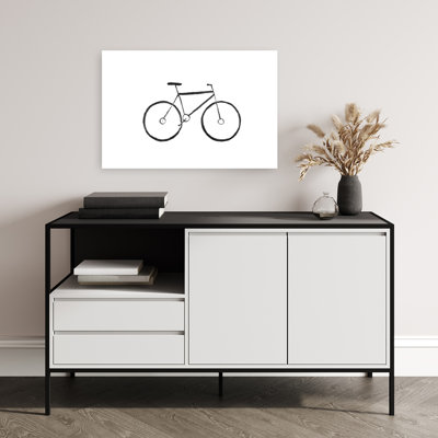 Simple Bicycle Sketch Classic Contemporary Urban Wall Art Print