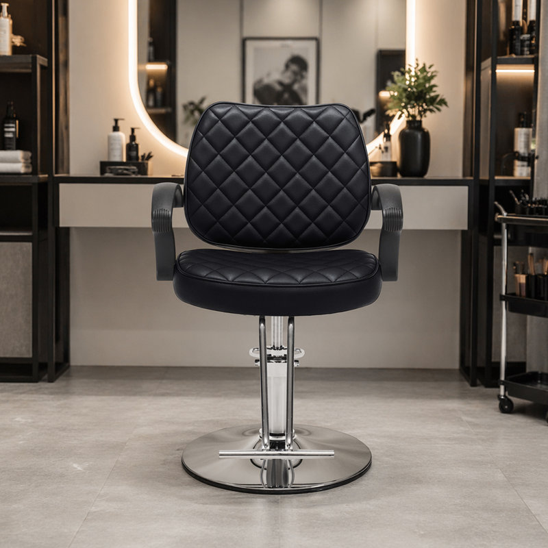 Fauteuil de coiffure hydraulique noir