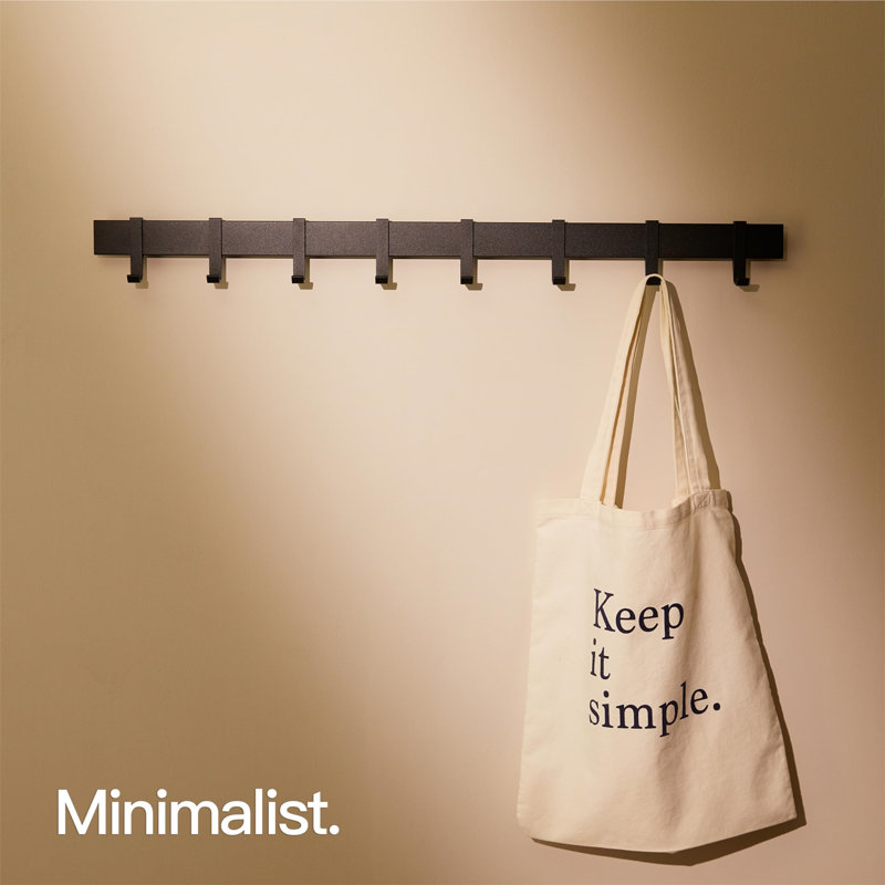 Aluminium Wall Mounted Coat Rack, Brown