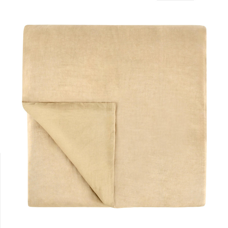 Paloma Hemp Fabric King Duvet, King Duvet Cover, Amber
