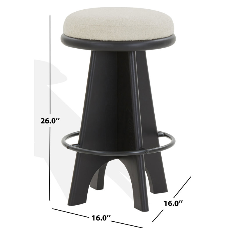 Bellarita Round Stool, Black, Counter Stool (26” Seat Height)