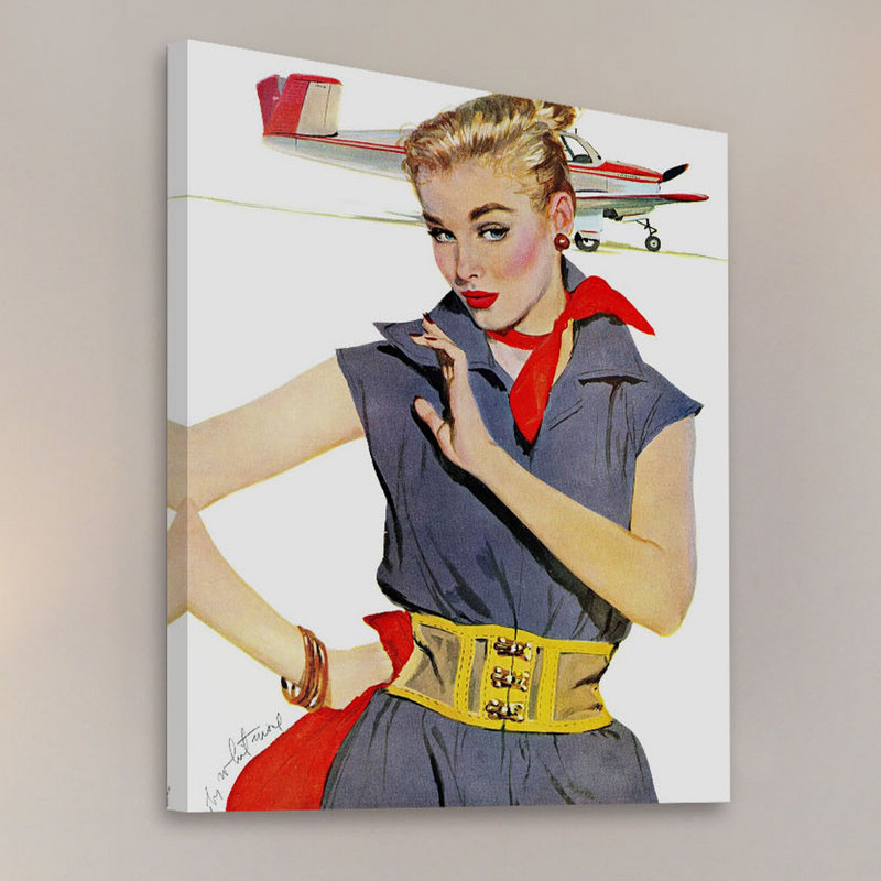 31" x 24" Airplane Transportation Canvas Art Print