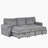 Upholstery Sleeper Sectional Sofa With Storage Bags And 2 Cup Holders