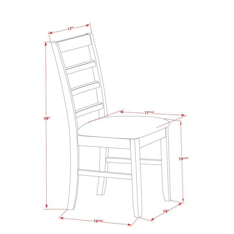 Ensemble de table de salle à manger moderne 3 pièces comprenant une table de cuisine ronde et 2 chaises de salle à manger en tissu de lin avec dossier échelle - Finition noire