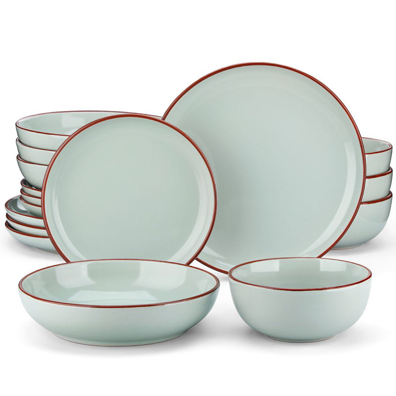 NYMPH Dinnerware Set 16 Piece - Service for 4, Turquoise