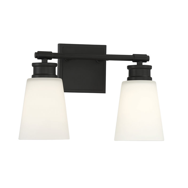 Luminaire suspendu 2 lumières Merilian Kenilworth, Noir mat