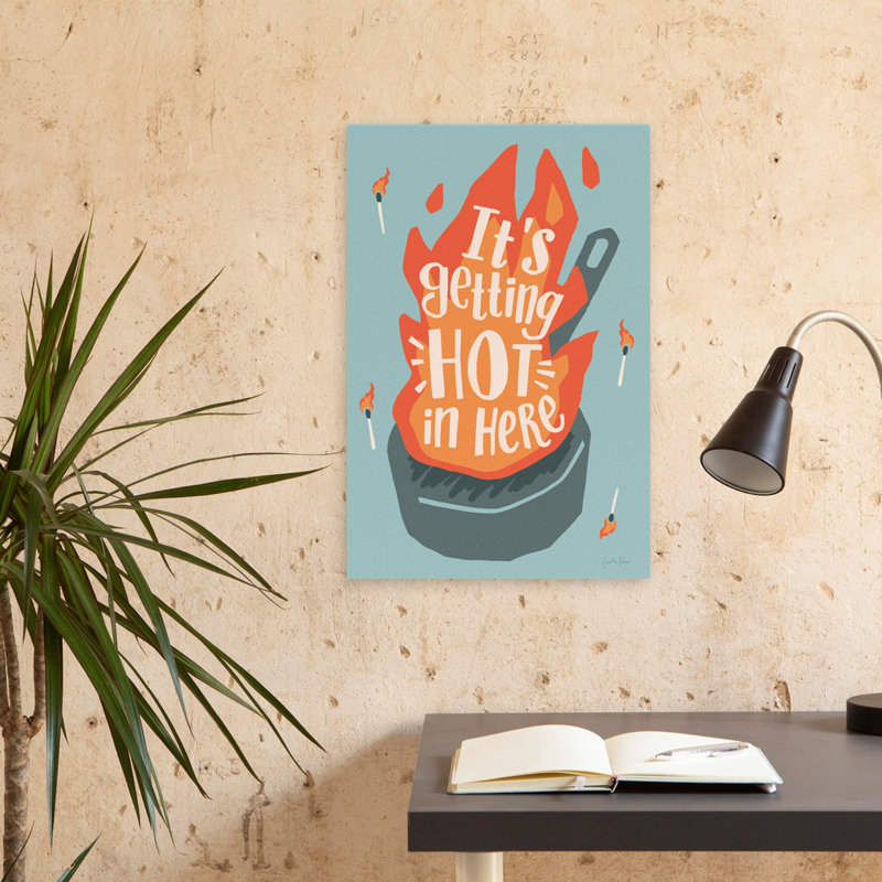 «Hot In Here I» - art de flammes bleues, H 24 po x l 16 po