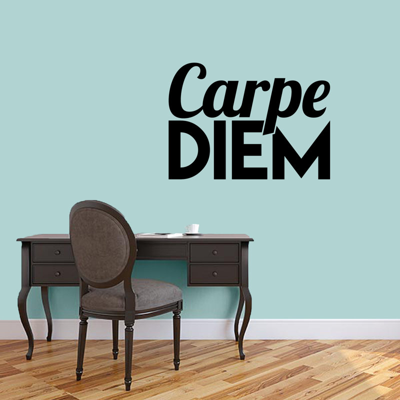 Décalcomanie murale indemnités journalières carpe diem Bartel, Noir