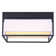 Jivon 12 In. 1 Light Integrated LED Black Contemporary Flush Mount With White Fabric Shade