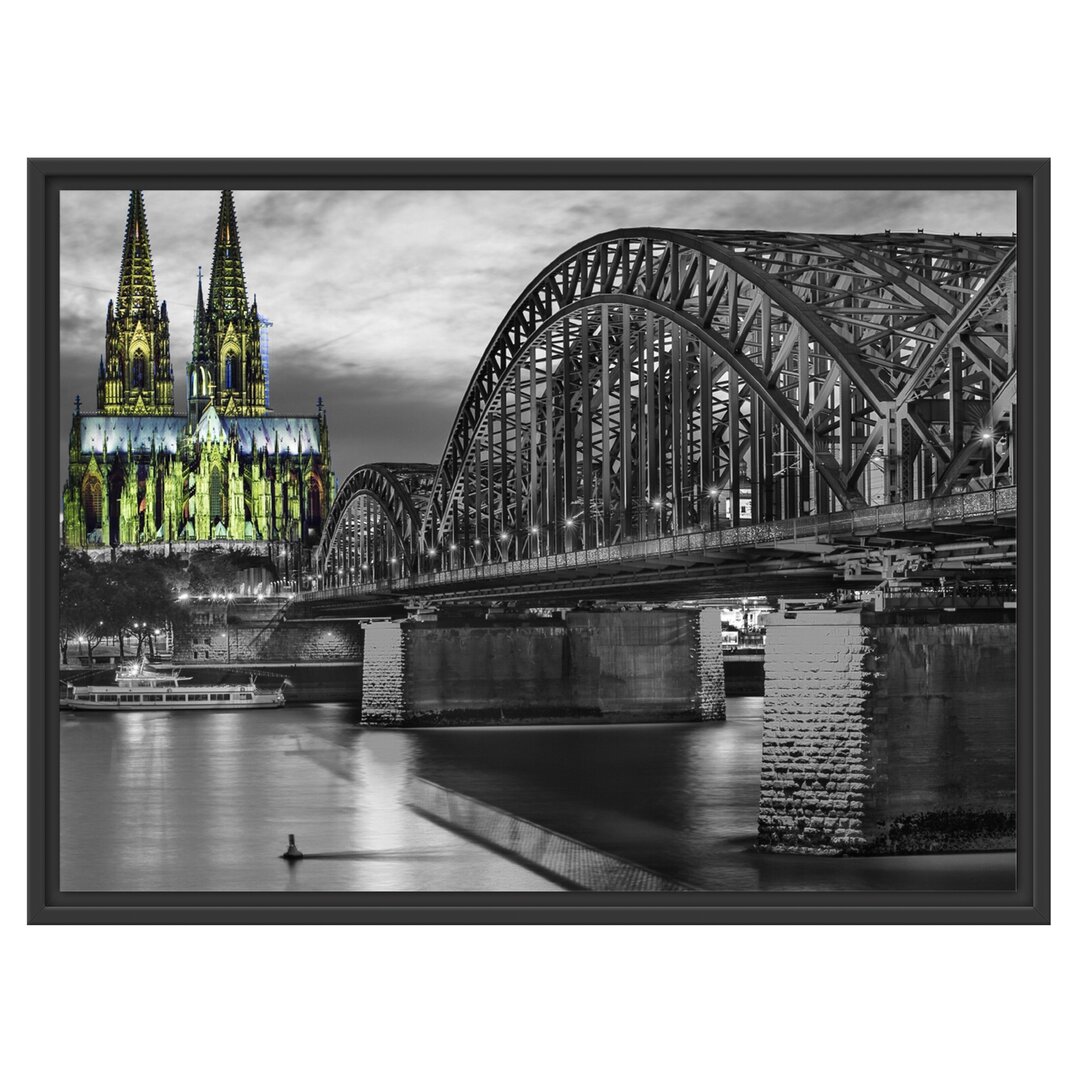 Gerahmtes Wandbild schöne Hohenzollernbrücke