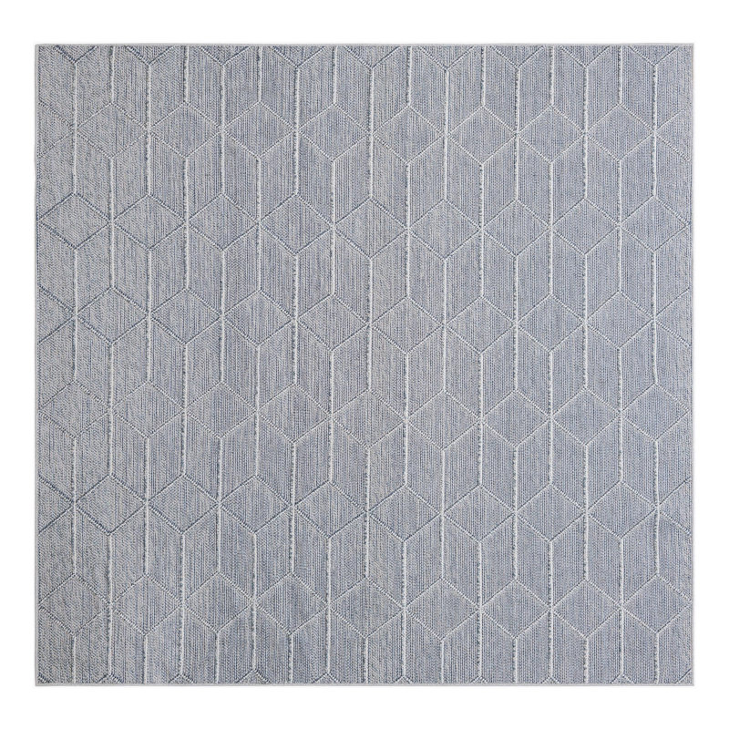 Tapis d'extérieur à treillis, Carré 7 pi 10 po